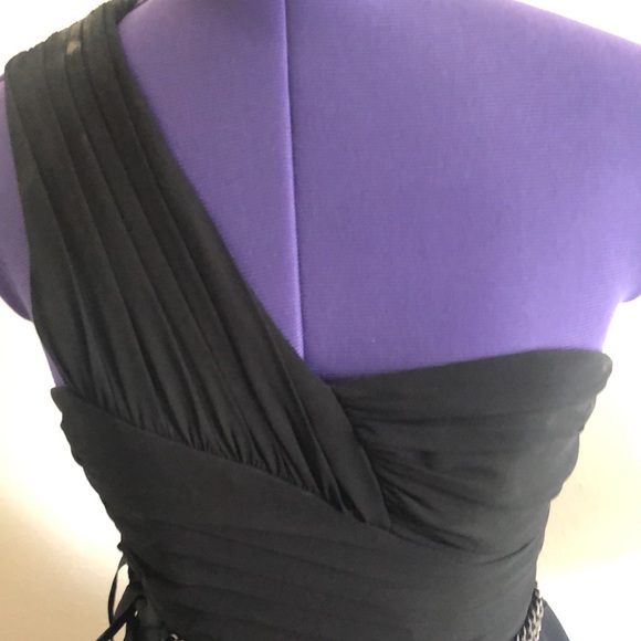 LBD one shoulder black dress - Picture 2 of 5